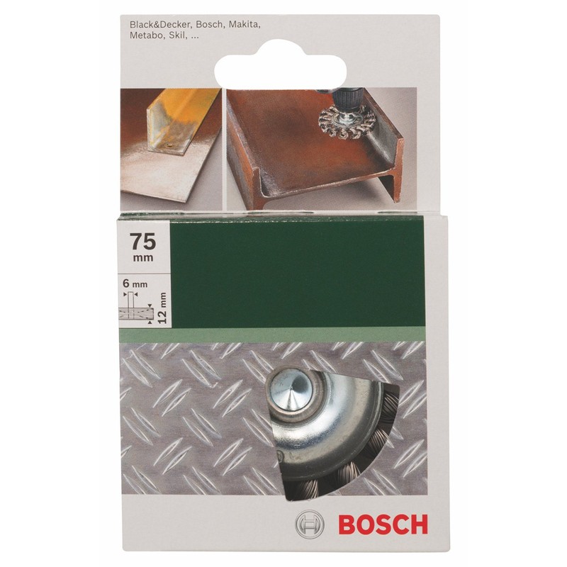 Bosch Accessories 2609256533 ,75 mm Wire Wheel Knotted Wire Shank