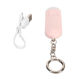 Personal Safety Alarm with 130dB Siren and LED Strobe Light Security Alarm Keychain Elderly Emergency Security Alarm Pink