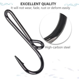 THKFISH Fishing Hooks Hat Pins for Fishing Hat Hook Clip Gold Fish Hook Hat Clip Fish Hooks for Hat 5PCS Black