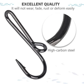 THKFISH Fishing Hooks Hat Pins for Fishing Hat Hook Clip Gold Fish Hook Hat Clip Fish Hooks for Hat 5PCS Black
