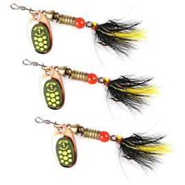 3 Pcs Hard Metal Spinner Kit Spinnerbaits Fishing Lures Spinner Perch Fishing Lures for Trout Pike Perch Bass Salmon