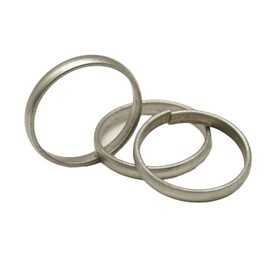 Lohe Ka Challa Pack of 3 Kale Ghode Ki Naal Iron Ring Made up of Black Horse Shoe Iron Ring for Lord Shani Dosh Upay Nivaran ShanRing Made of metal extracted from Black Horse's Shoe LKC1, Iron, iron