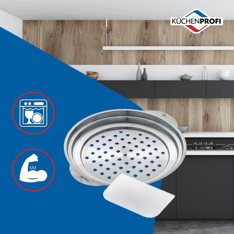 Küchenprofi Spaetzle Lid and Scraper, Stainless-Steel Dumpling Maker and Spaetzle