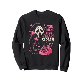 Cute Creepy Horror Make My Heart Scream Valentine’s Day Sweatshirt