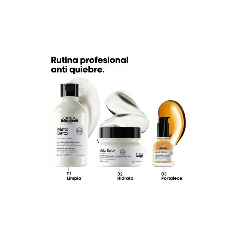Aceite Fortalecedor L'oreál Profesionnel Metal Detox 50 Ml