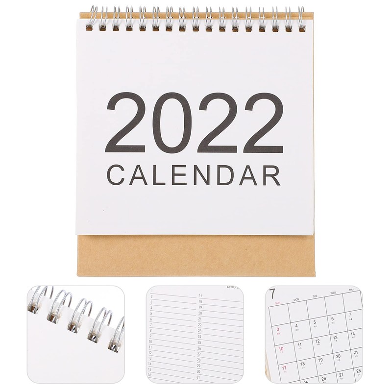 Operitacx 2022 Simple Desk Calendar Minimalist Tabletop Agenda Organizer for