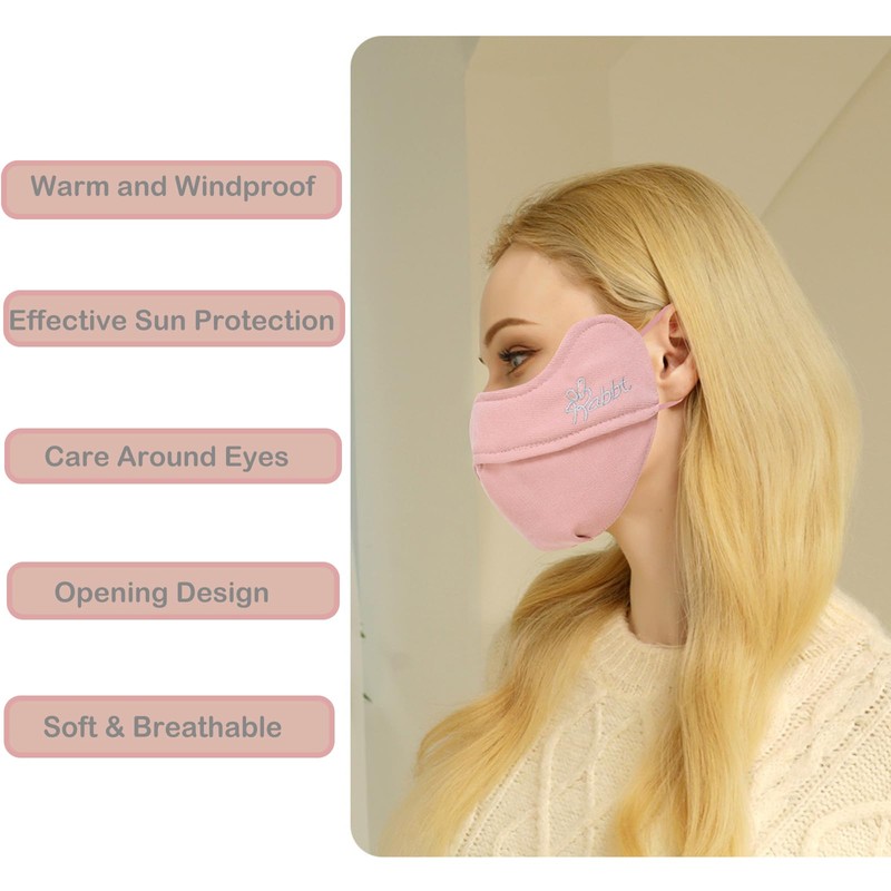 YUANST 2Pcs Winter Face Mask, Warm Windproof Face Cover, Balaclava