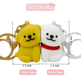 DLAIUSMALL Set of 2 Key Rings for Couples, Keyring Set for Couples, Valentine's Day Gifts, Matching Gifts for Couples, Perfect for Valentine's Day and Anniversary, Dog-key