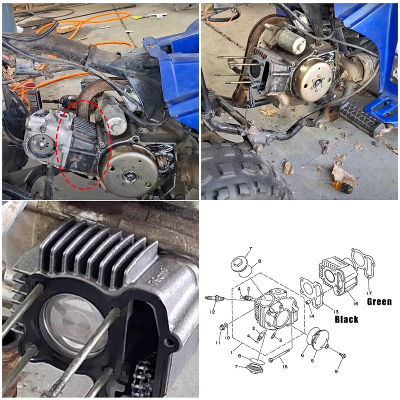 RANSOTO 80cc Engine Rebuild Kits Piston Cylinder Top End Kit