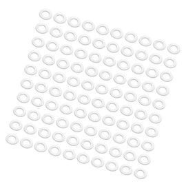 GLOKUUCA Nylon Flat Washers - 100 Packs Flat Washers Assortment Kits Fits for Screw and Bolts - M5 x 10mm x 1mm Clear