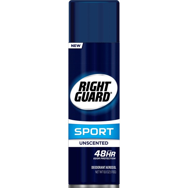 Right Guard Sport Anti-Perspirant Deodorant Spray Unscented 6 oz