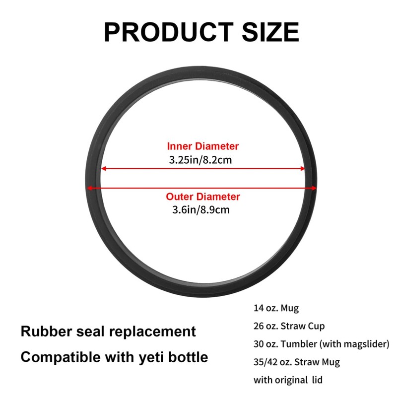 Joshey Rubber Seal Replacement Gaskets for Yeti Rambler 30 oz