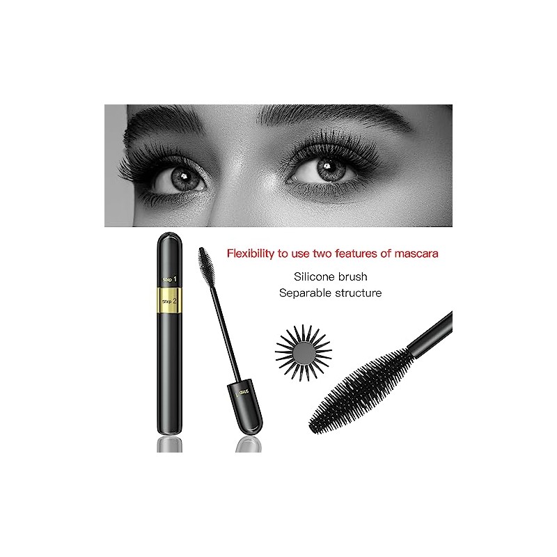 Máscara De Pestañas Vibely 2 En 1 Lash Cosmetics 4D