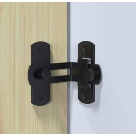 Flip Door Sliding Latch, 90 Degree Stainless Steel Latch, Safety Door Lock, Right Angle Curved Door, Buckle, Brushed Finish Extra Large Size (70MM)