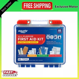 Equate 16WAL01376REV1 All-Purpose 85-Piece First Aid Kit