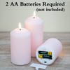 Girimax Blush Pink Flameless LED Pillar Candles with Remote, Flickering