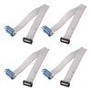 sourcing map 4 Pcs IDC Flat Ribbon Cable, 2.54mm Pitch