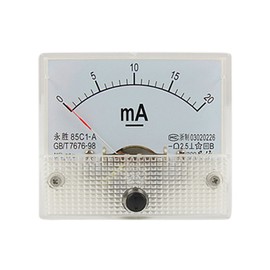 uxcell Analog Current Panel Meter DC 0-20mA 1mA Scale 85C1 Ammeter for Automotive Circuit Testing Charging Battery Ampere Tester Gauge Pack of 1