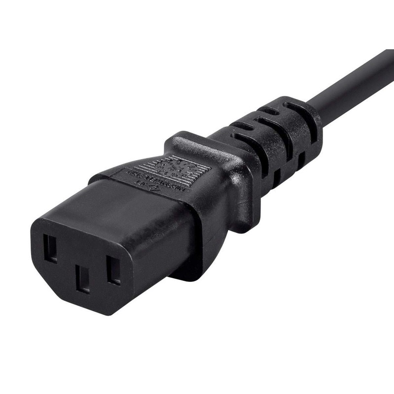 Monoprice 101310 18AWG Japan Power Cord Cable with Ground, Black