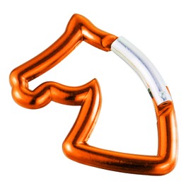 Arenbel 2" Aluminum Car Keychain D-Ring Spring Loaded Gate Carabiners Hook Clip Snaphook Holder, Orange