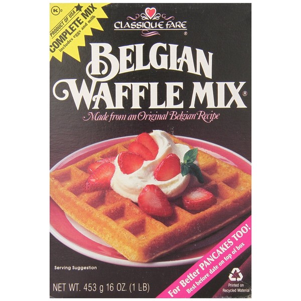 Classique Fare Belgian Waffle Mix 16oz (Pack of 3)