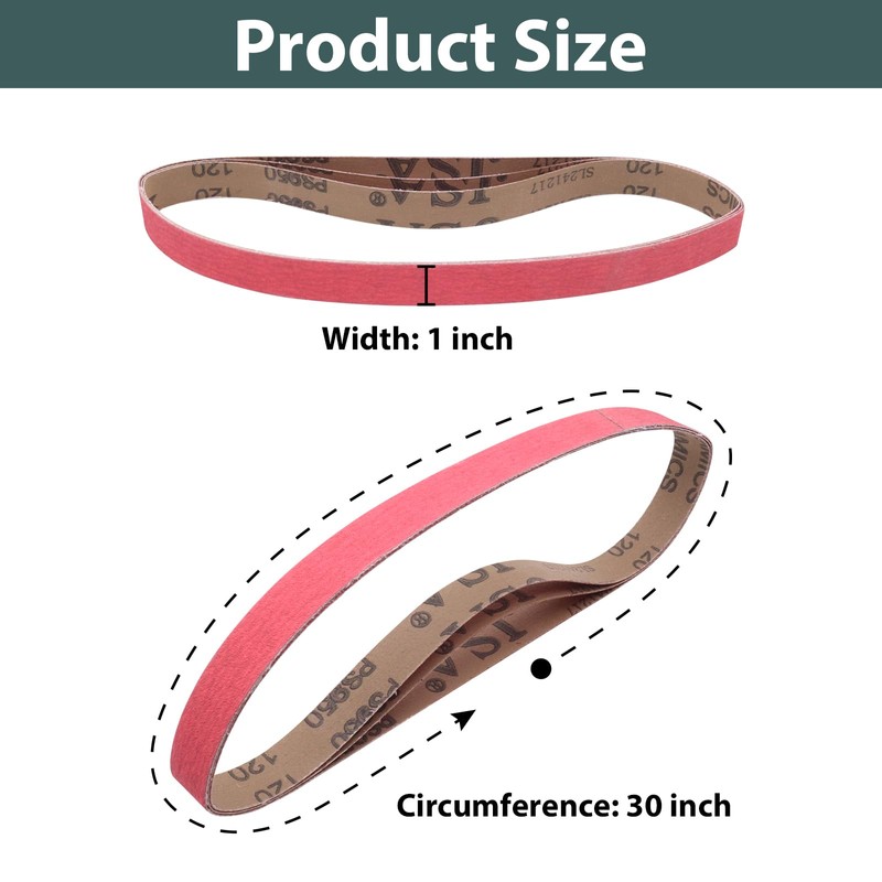 1 x 30 Inch Sanding Belts for Knife Sharpening, 3