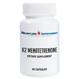 Relentless Improvement Natural Vitamin K2 MK4 - High-Potency 15,000mcg Supports Bone and Arterial Health Soy-Free, Vegi-Capsules
