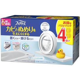 Febreze Anti-Mildew Deodorizer for Bath, Clean Bubbles, Pack of 4, 0.2 fl oz (7 ml) x 4