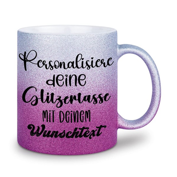 glitzertassen.de® | Personalisiert mit deinem Wunschtext | Tasse mit Glitzer