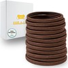Haarallerliebst Women's Hair Scrunchies with Rubber Adhesion, Brown for Brown