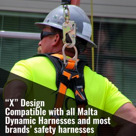 Malta Dynamics Harness X-Pad, Padded Back Support for Safety Harnesses, Easy Install and Removal, Fits Most Harnesses, Enhanced Comfort and Safety for Fall Protection