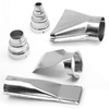 Kyuionty 5 Pcs Heat Gun Nozzles Kit, Stainless Steel Reflector