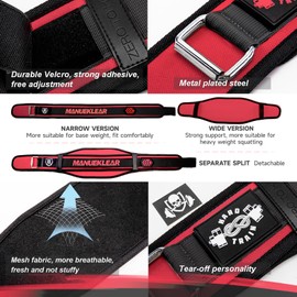 Weight Lifting Belt, Lifting Belts for Women Men, MANUEKLEAR Weightlifting Belt Quick Locking Back Support for Bodybuilding, Fitness, Powerlifting, Cross Training, Squats, Workout, Exercise