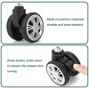 Ech.Apr 2 Pcs Luggage Suitcase Wheels Replacement with Brake, Travel