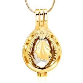 Minicremation Teardrop Urn Urn Necklace for Ashes for Women Men Cremation Jewelry Memorial Locket Pendant Stainless Steel Hollow Keepsake Urn for Human Ashes