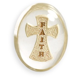 AngelStar 8748 Faith Cross Worry Stone, 1-1/2-Inch