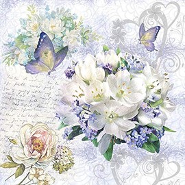 Ambiente Europe Napkin Flower Love 33 x 33 cm
