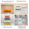 Glass Food Containers with Glass Lid, Microwave Safe Food Storage