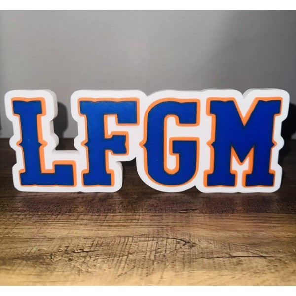 Let’s F Go Mets 3D Logo Sign Self Standing Display
