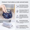 Navy Blue Collapsible Print Foot Soak Tub 15L Travel Feet