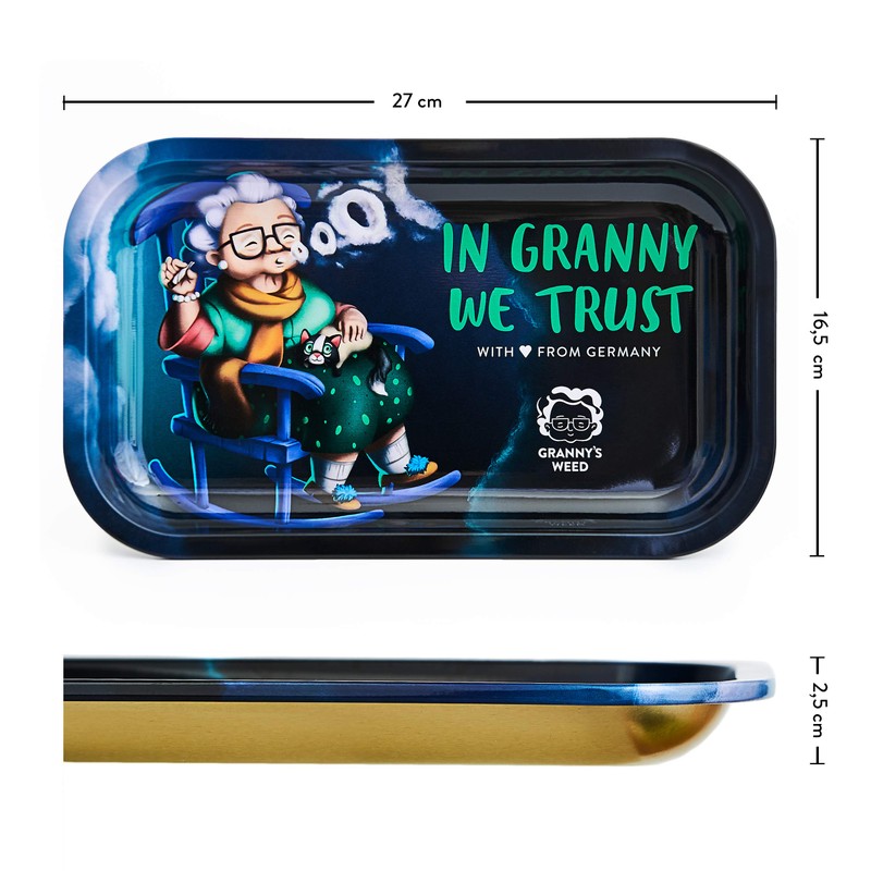 Granny's Exclusive Rolling Tray aus Metall | 27 x 16,5cm