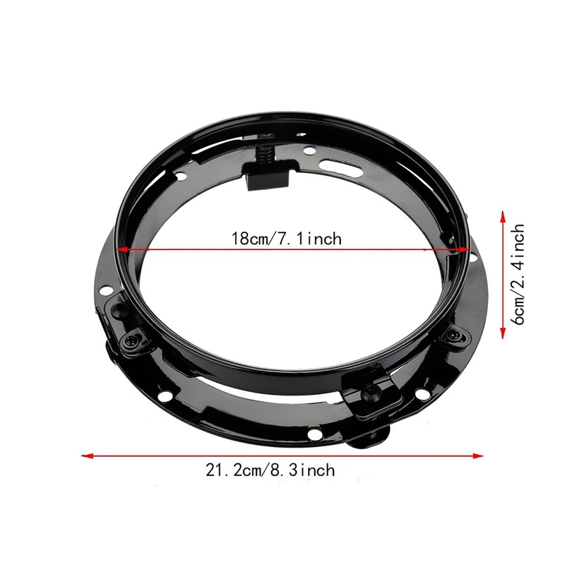 NDNCZDHC Headlight Mounting Brackets, 7 Inch Car Headlight Round Ring