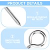 4 Pack 6 Inches Heavy Duty Screw Eyes Hooksws, 500LBS