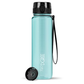 720°Dgree uberBottle Water Bottle, crystalClear Sports Bottle with Sieve, BPA-Free, for Sports, Gym, Fitness, Bike, Outdoors, University, Made of Tritan, Lightweight, Shockproof, Reusable – 1 L