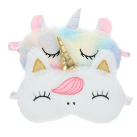 FOMIYES 2pcs Unicorn Eye Masks Plush Eye Cover for Sleeping Cute Comfortable Night Masks for Women for Travel Home Light Sensitivity