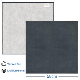 ComfortAce Einschlagtuch für Kamera als Schutzhülle für Fotoausrüstung im Rucksack, Tasche, Beutel etc. Passen für Vollformat DSLR, Objektiv, Stativ, Tablet-PC, etc. 58 x 58 cm，Grau