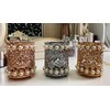 Gullor Handcrafted Pearls Makeup Brush Holder Organizer Eyebrow Comb Brushes
