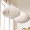 oetmilc 2 PCS blended linen pendant lampshade 20 Inch Natural
