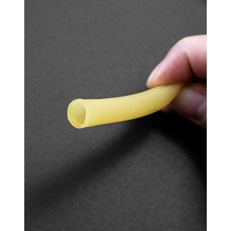 QWORK 10FT 3/8" OD 1/4" ID Natural Latex Rubber Tubing