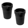 SWL Small Bucket Ashtray, Pack of 2 - Black Plastic,